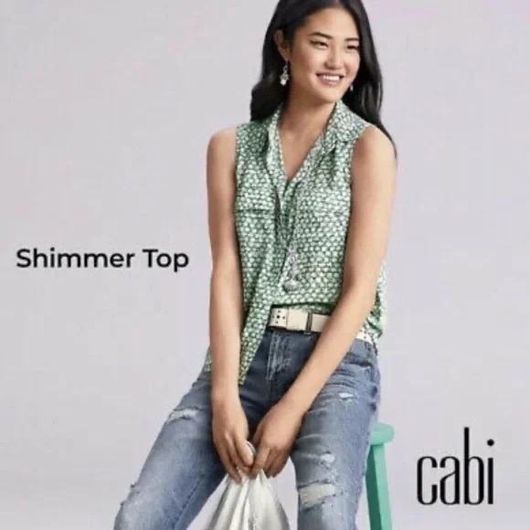 NWOT CAbi 5910 Shimmer Top Size S - Picture 2 of 11
